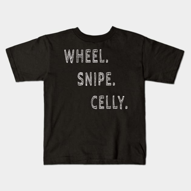 wheel snipe celly funny meme hockey Kids T-Shirt by salah_698